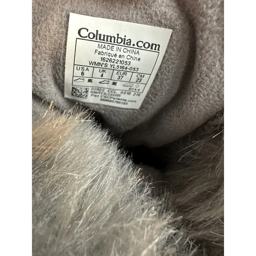 Columbia Womens Insulated Powder Summit 200 Grams Gray Waterproof Winter Boots 6